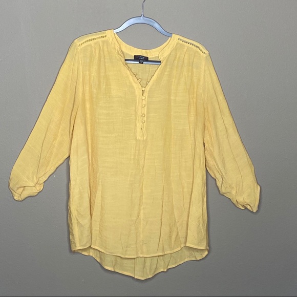COMO yellow light weight 2x blouse - Picture 5 of 9